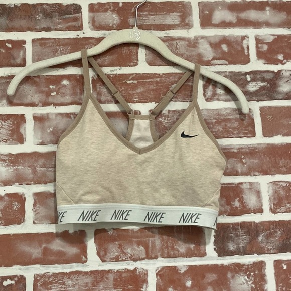 Nike Other - Nike Dri-Fit Beige Oatmeal Heather Racerback Activewear Sports Bra Small EUC
